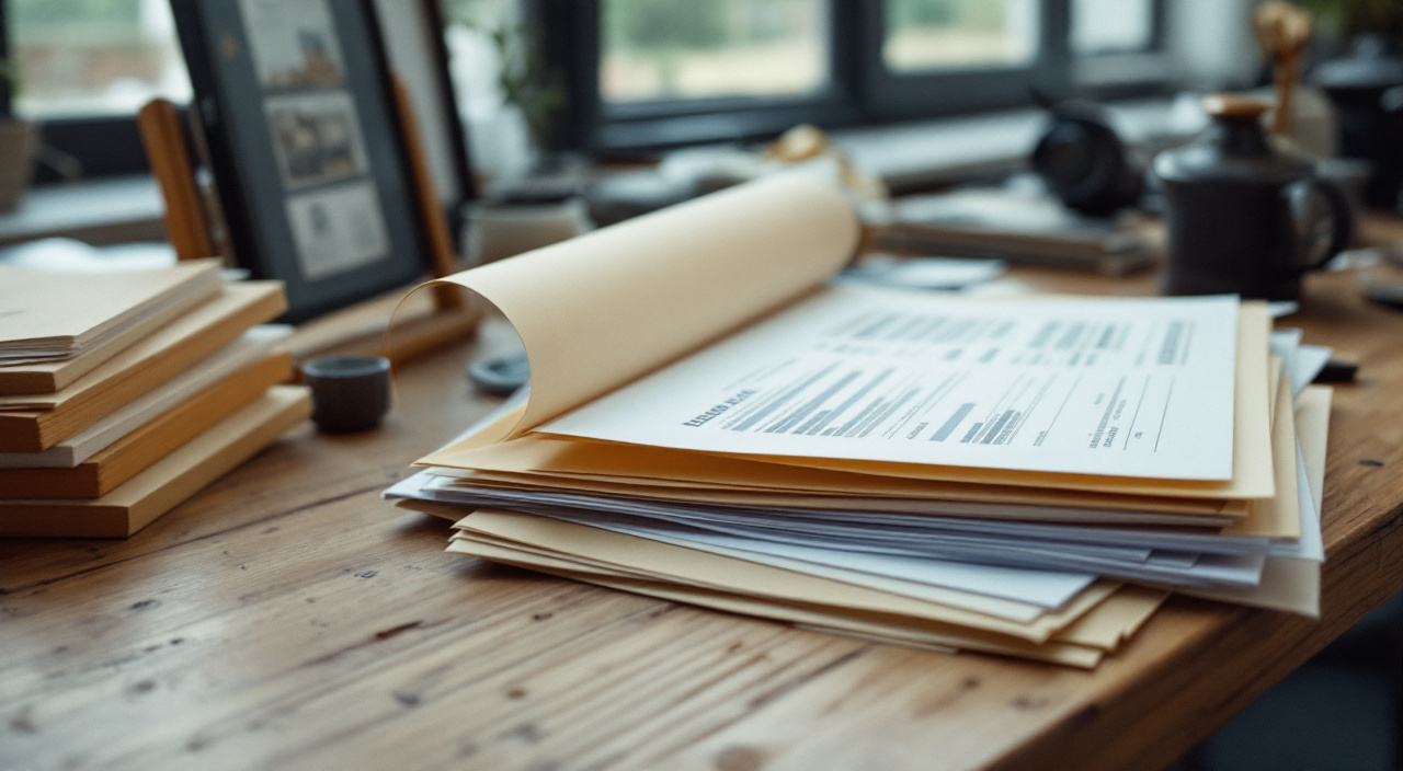 Dossier de documents de chantier classés